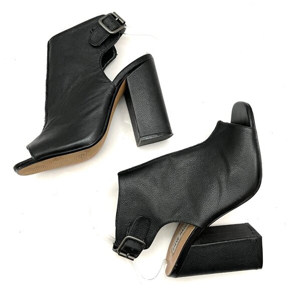 Steve Madden Slinng Talento Leather Open Toe Chunky Heel - Picture 1 of 13